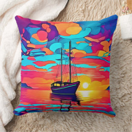 Cojín Decorativo Sunset Sailboat Dreamscape
