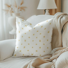 Cojín Decorativo Sunshine color agua en amarillo inversible