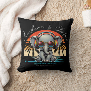 Cojín Decorativo Sunshine de primavera y Ele-fun Retro Beach Getawa