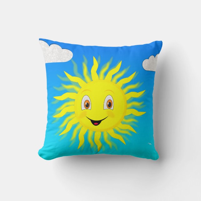 Cojín Decorativo Sunshine Happy Face (Anverso)
