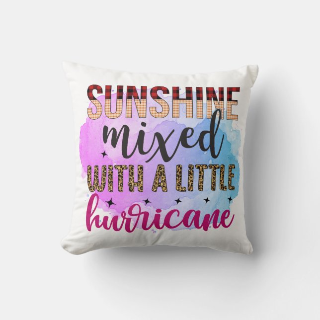 Cojín Decorativo Sunshine mezclado con un pequeño huracán (Anverso)