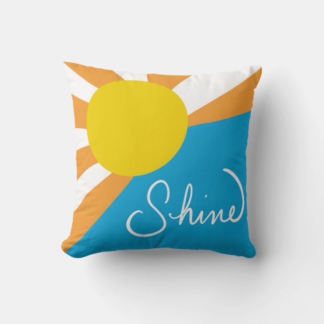 Cojín Decorativo Sunshine Rays de felicidad de @ Cathy Thompson (Anverso)