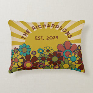 Cojín Decorativo Sunshine Retro Garden Vintage 60's 70s Personaliza
