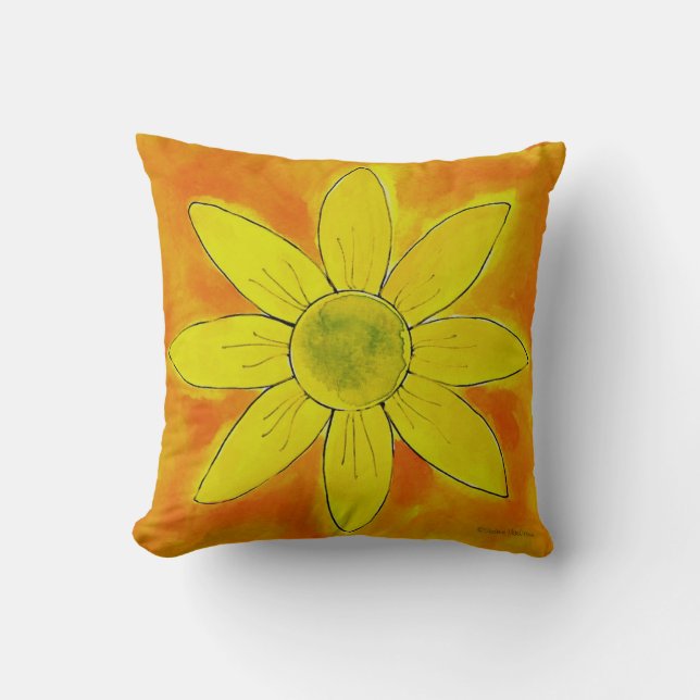 Cojín Decorativo Sunshine Yellow Daisy - Pillow (Anverso)