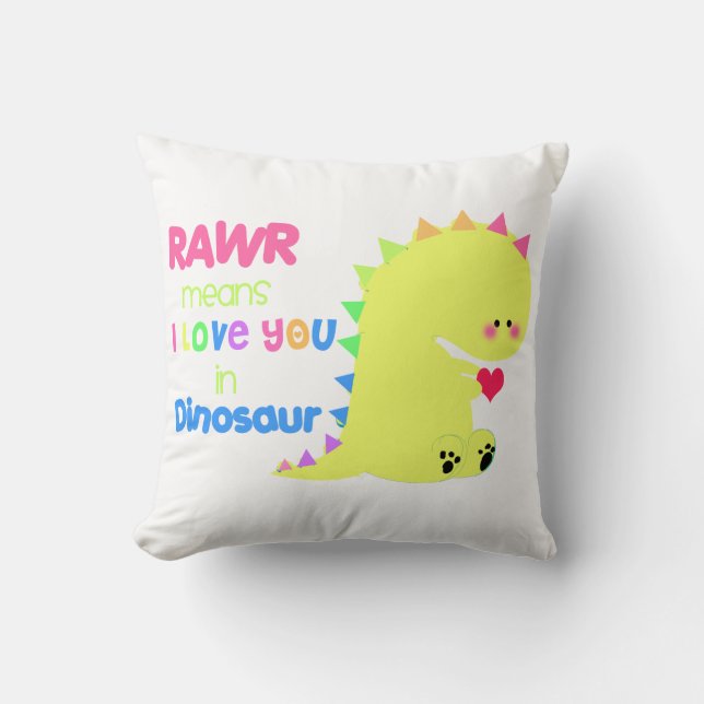 Cojín Decorativo SUPER CUTE Dinosaurio Pillow para los niños! (Anverso)