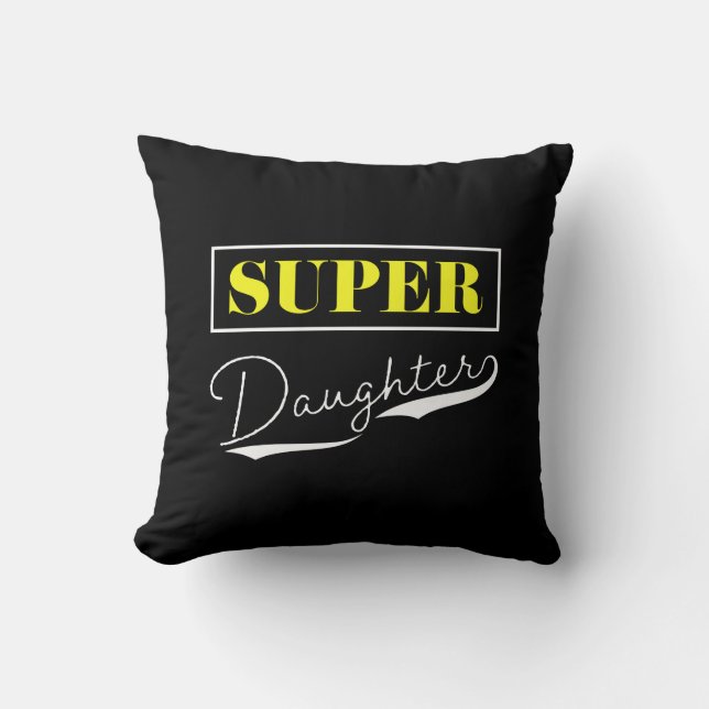 Cojín Decorativo Súper hija (Anverso)
