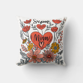Cojín Decorativo Super Mamá Floral Pillow
