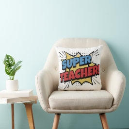 Cojín Decorativo Super Teacher Comic Style