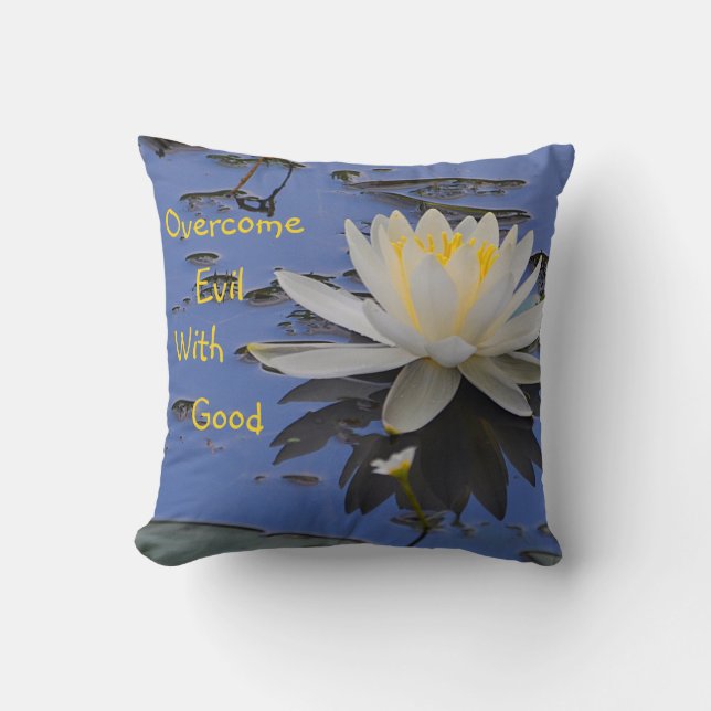 Cojín Decorativo Superar al mal con el bien (Anverso)