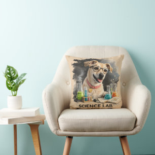 Cojín Decorativo Superestrella de laboratorio de ciencia Perro lind