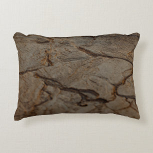 Cojín Decorativo Superficie de madera marrón y negra