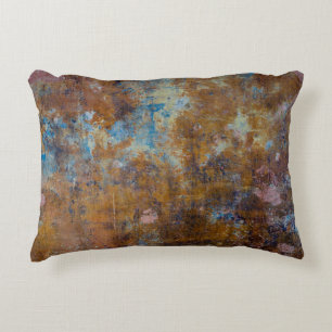 Cojín Decorativo Superficie de madera marrón y rosa