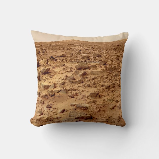 Cojín Decorativo Superficie rocosa del planeta Marte (Anverso)