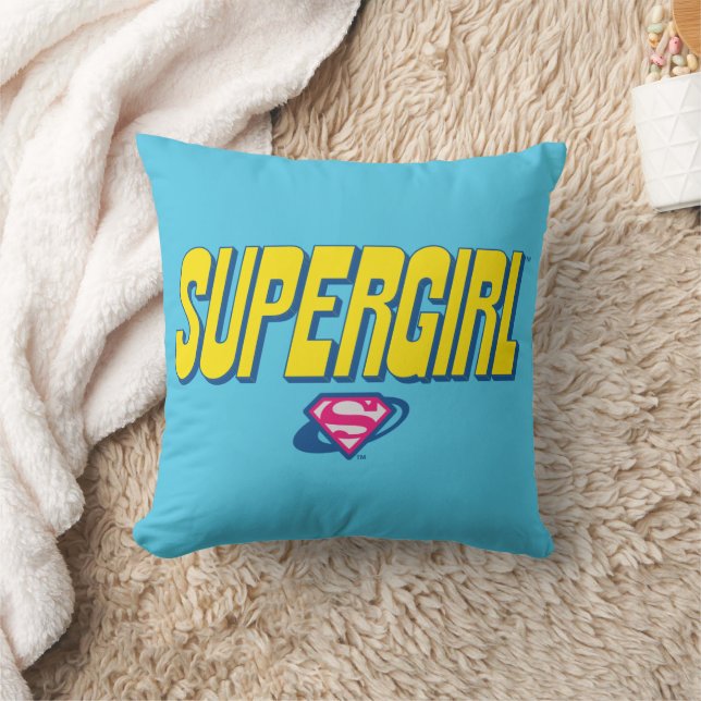 Cojín Decorativo Supergirl Pop Logo (Manta)