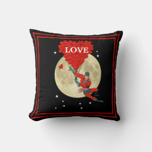 Cojín Decorativo Superhéroe de ciencia ficción y corazón de amor
