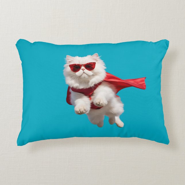 Cojín Decorativo Superhéroe persa blanco (Anverso)