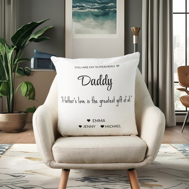Cojín Decorativo Superhéroe personalizado: Papá Pillow (Subido por el creador)