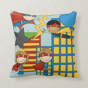 Cojín Decorativo Superhéroes en la ciudad Pilllow