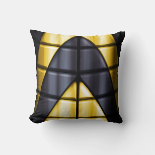 Cojín Decorativo Superhéroes - Negro y Amarillo (Anverso)