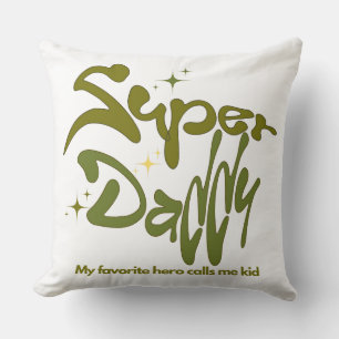 Cojín Decorativo Superpapá Héroe para Niños