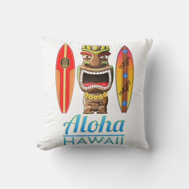 Cojín Decorativo Surf Aloha Hawaii Hawaii (Anverso)
