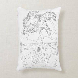 Cojín Decorativo Surf Beach Adulto Colorido Pillow
