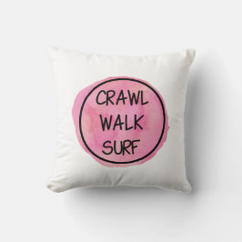 Cojín Decorativo Surf Caminata con diseño rosa