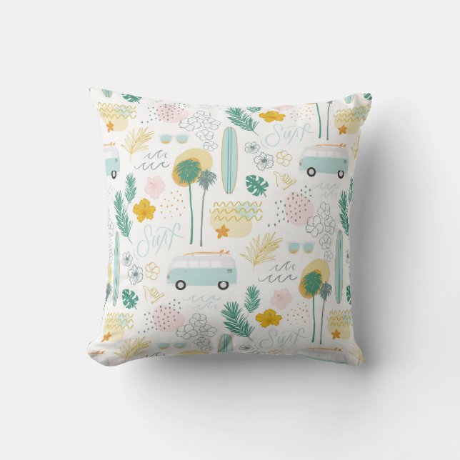 Cojín Decorativo Surf City (Anverso)