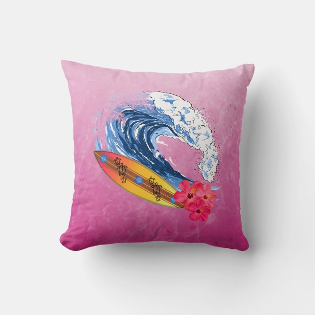 Cojín Decorativo Surf de Hawái (Anverso)