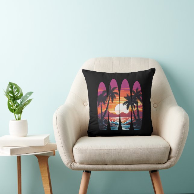 Cojín Decorativo Surfboards Sunset (Silla)