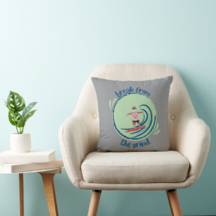 Cojín Decorativo Surfing Santa BFTG Pillow