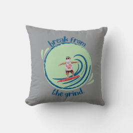 Cojín Decorativo Surfing Santa BFTG Pillow