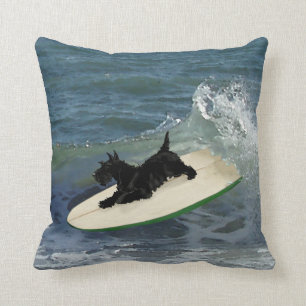 Cojín Decorativo Surfing Scottish Terrier Pillow