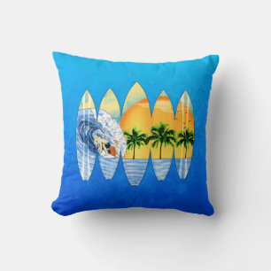Cojín Decorativo Surfista Y Surf