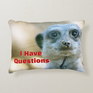 Cojín Decorativo Suricata Divertida Tengo Preguntas Humor Animal