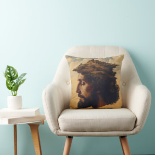 Cojín Decorativo Surrealismo Cabeza y Ciudad