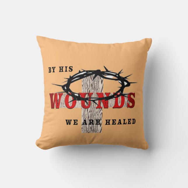 Cojín Decorativo sus heridas (Anverso)