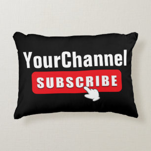 Cojín Decorativo Suscríbete Personalizado TuCanal