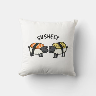Cojín Decorativo Susheit Funny Sushi Sheep Pun