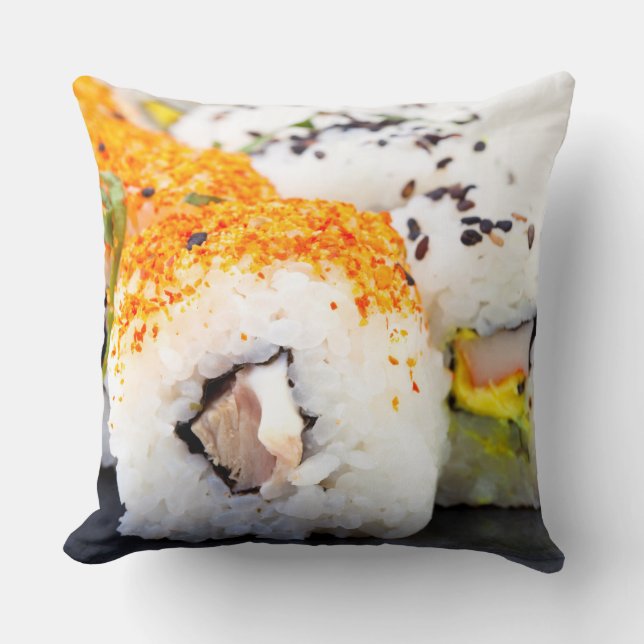 Cojín Decorativo Sushi en un plato (Anverso)