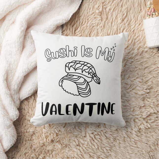 Cojín Decorativo Sushi es mi San Valentín (Manta)