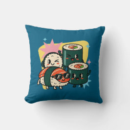 Cojín Decorativo Sushi Kawaii Retro Comida Japonesa Monada