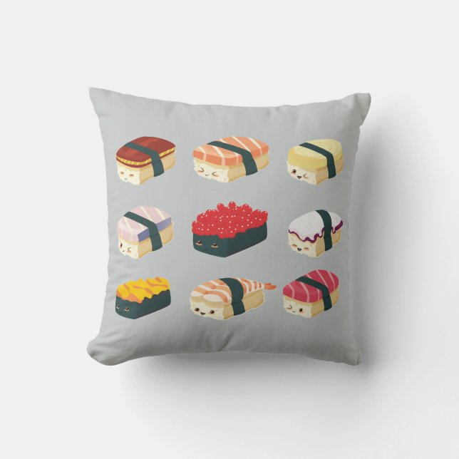 Cojín Decorativo Sushi lindo (Anverso)