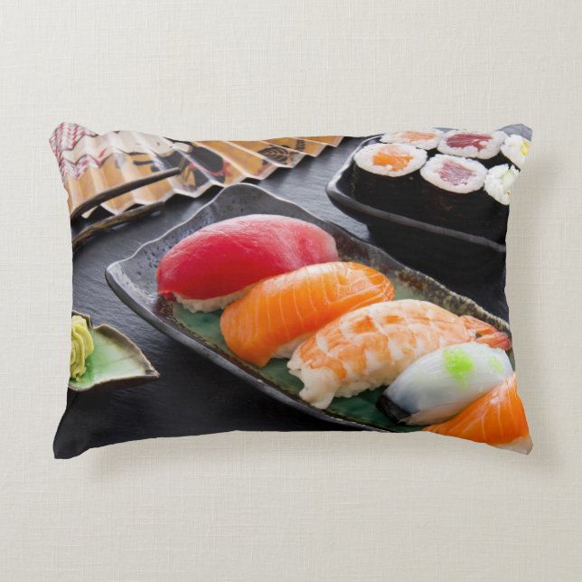 Cojín Decorativo Sushi y rollos (Anverso)