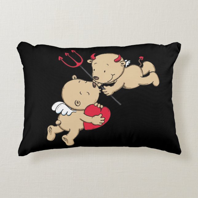 Cojín Decorativo Süßes Engel y Teufel Kissen von "STEINBECK " (Anverso)