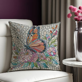 Cojín Decorativo Susurros de flores - Arte de mosaico