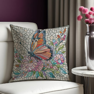 Cojín Decorativo Susurros de flores - Arte de mosaico