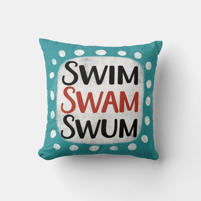 Cojín decorativo Swam Swim (Anverso)