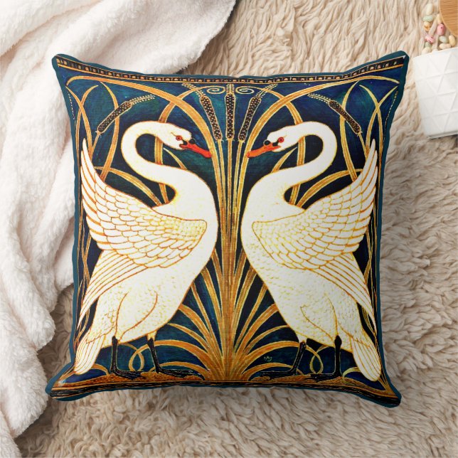 Cojín Decorativo Swan y Rush e Iris, (Manta)