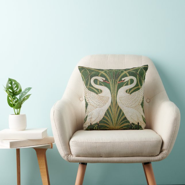 Cojín Decorativo Swans Rush Iris Pattern Walter Crane (Silla)